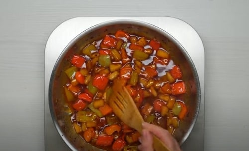  Свинина в кисло солодкому соусі з ананасами і болгарським перцем по китайськи   простий рецепт
