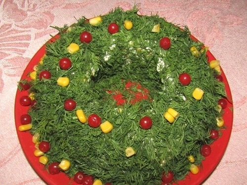  Салат «Новорічний вінок» на святковий стіл   рецепти і оформлення